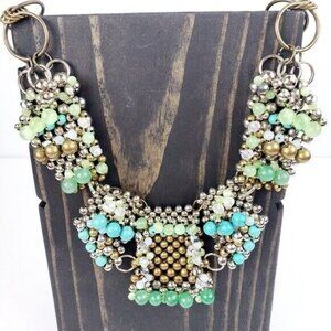 Anthropologie Pam Hiran Bibb Statement Necklace Colorful MUST SEE!